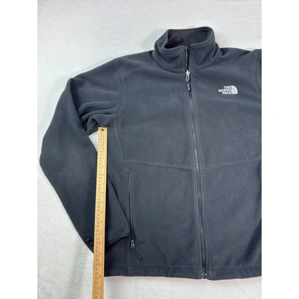 The North Face Mens TKA 100 Polartec Fleece Jacket Black Full Zip M A7SP FW14